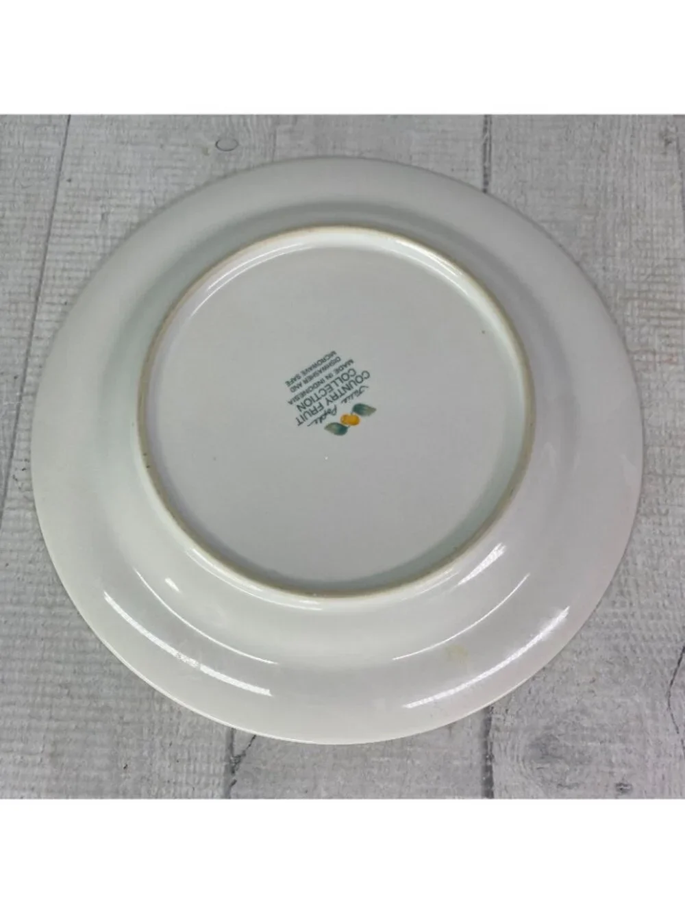 Vintage Julie Pople Avon COUNTRY FRUIT COLLECTION Porcelain Salad Plate Set 4